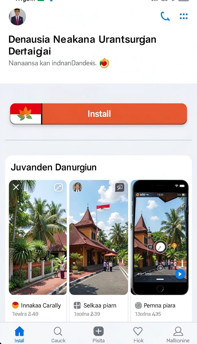 Tampilan utama aplikasi ring77